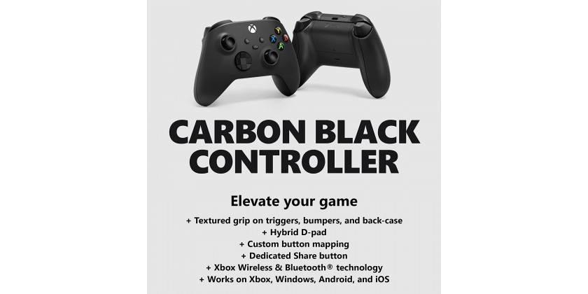 Джойстик беспроводной Carbon Black Черный Microsoft Xbox Series - Xbox One