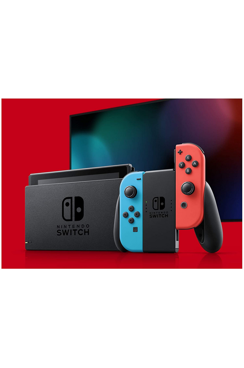 Игровая приставка Nintendo Switch (неоновый красный / неоновый синий)