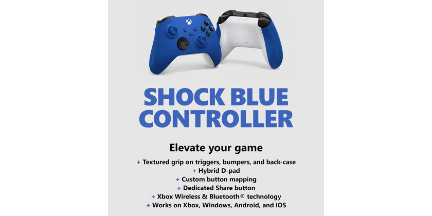 Джойстик беспроводной Shock Blue Синий Microsoft Xbox Series - Xbox One  